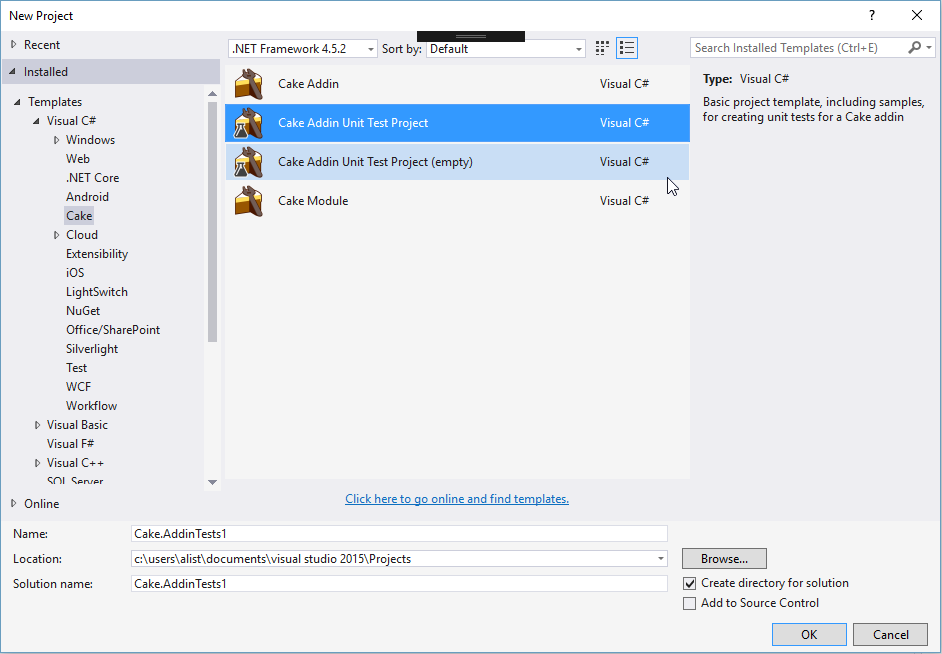 Visual Studio project templates